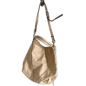 Rebecca Minkoff Leather Handbag Crossbody my Purse Cream Light Tan